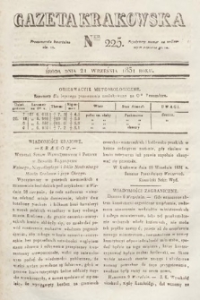 Gazeta Krakowska. 1831, nr 225