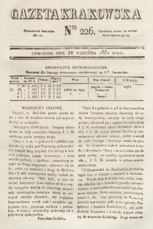 Gazeta Krakowska. 1831, nr 226