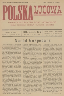 Polska Ludowa : gazeta polityczna, społeczna i gospodarcza : organ Polskiego Centrum Katolicko-Ludowego. R.2, 1928, no 17