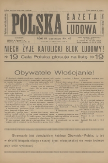 Polska Gazeta Ludowa : dawniej „Polska Ludowa". R.4, 1930, no 43