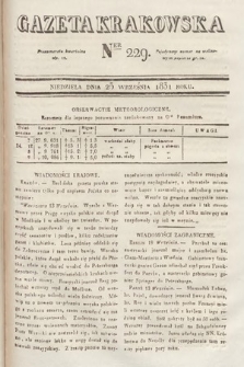 Gazeta Krakowska. 1831, nr 229