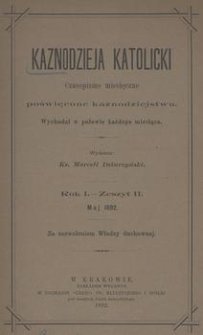 Kaznodzieja Katolicki: czasopismo miesięczne poświęcone kaznodziejstwu. 1892, z. 2