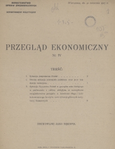 Przegląd Ekonomiczny. 1927, nr 4