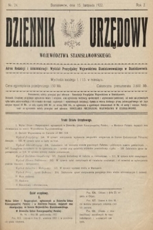 Dziennik Urzędowy Województwa Stanisławowskiego. 1922, nr 24
