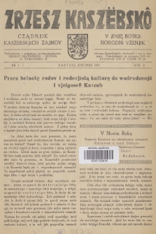 Zrzesz Kaszëbskô : cządnik kaszebskjich zajmov : v jimię boskji norodni vzenjik. R.5, 1937, nr 1