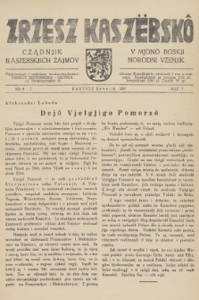 Zrzesz Kaszëbskô : cządnik kaszebskjich zajmov : v mjono boskji norodni vzenjik. R.5, 1937, nr 9