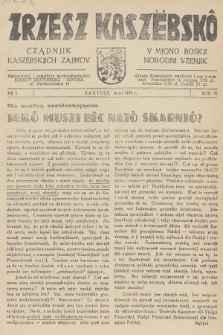 Zrzesz Kaszëbskô : cządnik kaszebskjich zajmov : v mjono boskji norodni vzenjik. R.6, 1938, nr 5