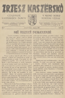 Zrzesz Kaszëbskô : cządnik kaszebskjich zajmov : v mjono boskji norodni vzenjik. R.6, 1938, nr 7