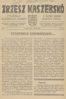 Zrzesz Kaszëbskô : cządnik kaszebskjich zajmov : v mjono boskji norodni vzenjik. R.6, 1938, nr 8
