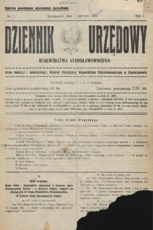 Dziennik Urzędowy Województwa Stanisławowskiego. 1923, nr 1