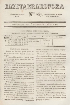 Gazeta Krakowska. 1831, nr 237