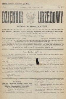 Dziennik Urzędowy Województwa Stanisławowskiego. 1923, nr 2