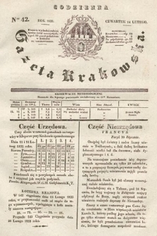 Codzienna Gazeta Krakowska. 1833, nr 42