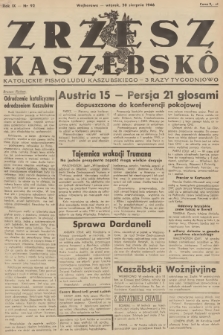 Zrzesz Kaszëbskô : katolickie pismo ludu kaszubskiego. R.9, 1946, nr 92