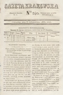 Gazeta Krakowska. 1831, nr 240