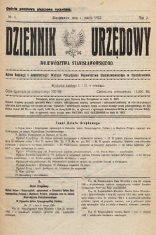 Dziennik Urzędowy Województwa Stanisławowskiego. 1923, nr 5