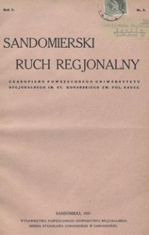 Sandomierski Ruch Regionalny : czasopismo Powszechnego Uniwersytetu Regjonalnego im. St[anisława] Konarskiego Zw[iązku] Pol[skiego] Naucz[ycielstwa]. 1935, z. 2