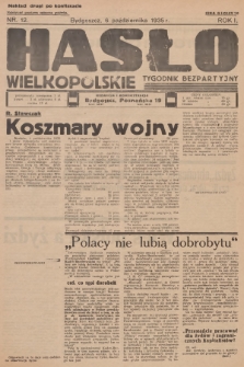 Hasło Wielkopolskie : tygodnik bezpartyjny. R.1, 1935, nr 12