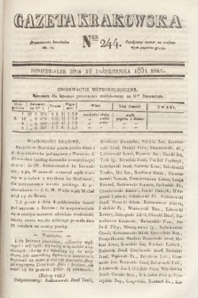 Gazeta Krakowska. 1831, nr 244