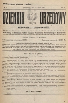 Dziennik Urzędowy Województwa Stanisławowskiego. 1923, nr 6