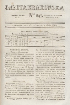 Gazeta Krakowska. 1831, nr 247
