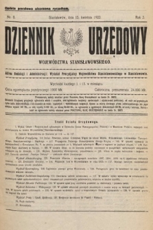 Dziennik Urzędowy Województwa Stanisławowskiego. 1923, nr 8