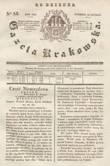 Codzienna Gazeta Krakowska. 1833, nr 53