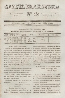 Gazeta Krakowska. 1831, nr 250