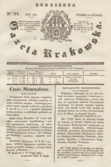 Codzienna Gazeta Krakowska. 1833, nr 54