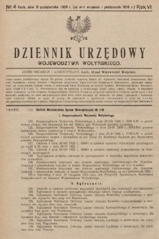 Dziennik Urzędowy Województwa Wołyńskiego. R. 6, 1926/1927, nr 4