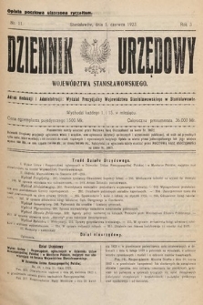 Dziennik Urzędowy Województwa Stanisławowskiego. 1923, nr 11
