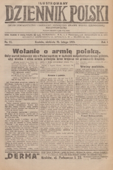 Ilustrowany Dziennik Polski : organ demokratyczny i narodowy poświęcony sprawie wolnej, zjednoczonej Rzeczypospolitej. R. 1, 1919, nr 17