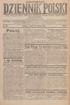 Ilustrowany Dziennik Polski : organ demokratyczny i narodowy poświęcony sprawie wolnej, zjednoczonej Rzeczypospolitej. R. 1, 1919, nr 23