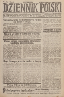 Ilustrowany Dziennik Polski : organ demokratyczny i narodowy, poświęcony sprawie wolnej, zjednoczonej Rzpltej. R. 1, 1919, nr 72