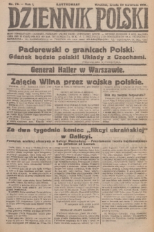Ilustrowany Dziennik Polski : organ demokratyczny i narodowy, poświęcony sprawie wolnej, zjednoczonej Rzpltej. R. 1, 1919, nr 74