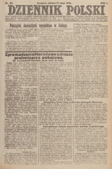 Dziennik Polski : organ demokratyczny i narodowy, poświęcony sprawie wolnej zjednoczonej Rzpltej. R. 1, 1919, nr 97