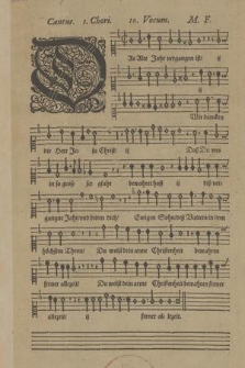 Ein Deutsch Gesang Dem Durchlauchtigen Hochgeboren Fürsten und Herrn [...] Johann Casimirn [...] Mit Zehen Stimmen [...] Componirt [...]. 1. Cantus / I Chori: