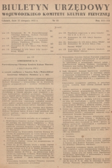 Biuletyn Urzędowy Wojewódzkiego Komitetu Kultury Fizycznej. 1955, nr 15