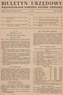 Biuletyn Urzędowy Wojewódzkiego Komitetu Kultury Fizycznej. 1955, nr 21