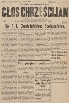 Głos Chrześcijan. R.3, 1938, nr 29