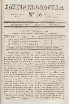 Gazeta Krakowska. 1831, nr 265