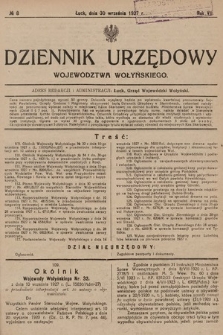 Dziennik Urzędowy Województwa Wołyńskiego. R. 7, 1927, nr 8