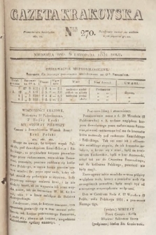 Gazeta Krakowska. 1831, nr 270