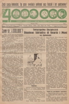 4000000 : tygodnik wystepujący w obronie polskiego stanu posiadania. R. 1, 1938, nr 6