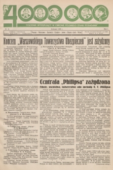4000000 : tygodnik wystepujący w obronie polskiego stanu posiadania. R. 1, 1938, nr 10