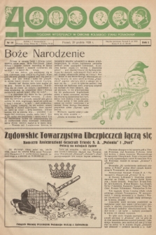 4000000 : tygodnik wystepujący w obronie polskiego stanu posiadania. R. 1, 1938, nr 14