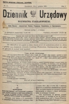 Dziennik Urzędowy Województwa Stanisławowskiego. 1923, nr 21