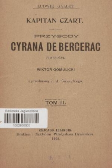 Kapitan Czart : przygody Cyrana de Bergerac