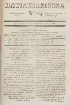 Gazeta Krakowska. 1831, nr 274