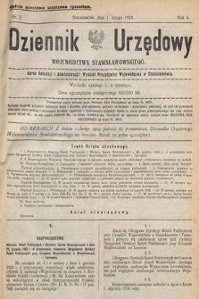 Dziennik Urzędowy Województwa Stanisławowskiego. 1924, nr 2